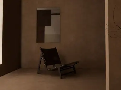 Decorative paintings and vases 3D model