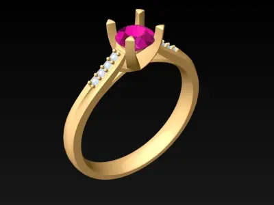 Diamond Ring - Womens Rings - N718057 3D print model