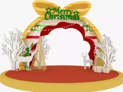 Merry Cristmas Arch 3D model
