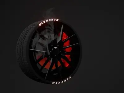 Sports tires and rims  3D model