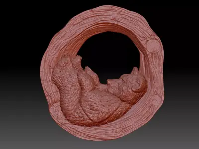 Little bear cub 3D print model