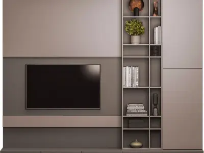 TV Wall 03 3D model