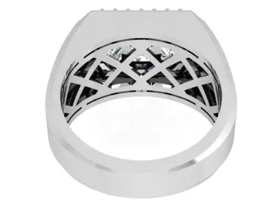 Emerald Diamond Band 4350 3D print model