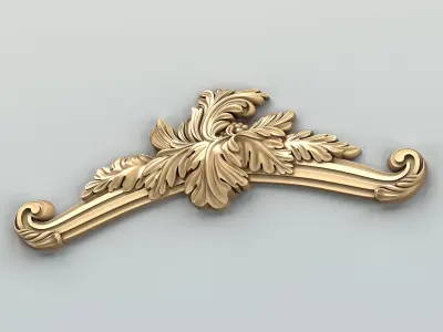 Carved decor central 037 3D model