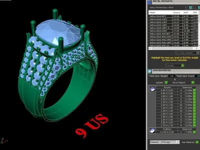 Luxury Men Rings Designs 5MR008 3D print model