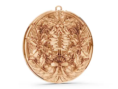 Christmas Wreath Ornamnet and Pendant 3D print model