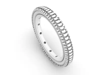 4 bicycle tire rings 3D print model