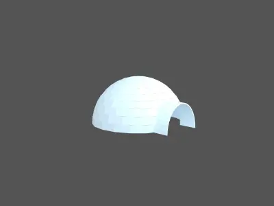 Igloo v1 001 Low-poly 3D model