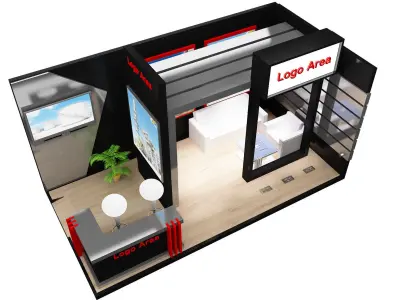Booth Exhibition Stand a251b 3D model