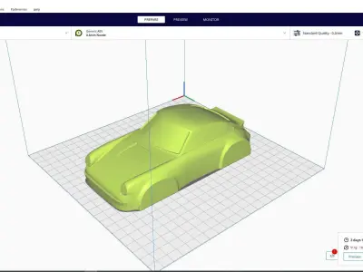 Porsche 911 simplified decorative model ver3 3D print model
