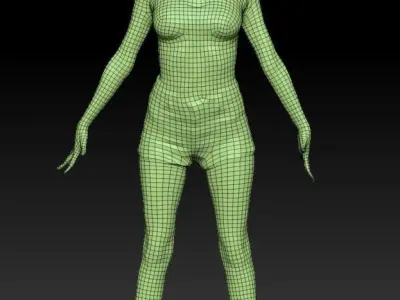 Woman sport 04 Low-poly 3D model