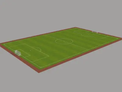FIFA Standard Football Field Low-poly 3D model