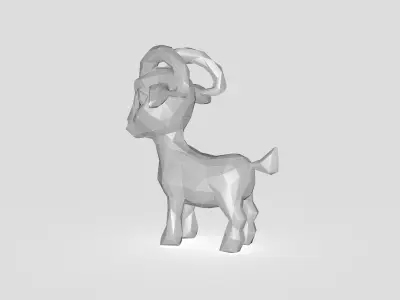 Goat Low-poly Low-poly 3D model