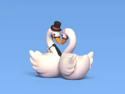 Swan Topper 3D print model