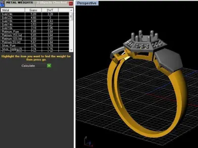 Ring Luxury set  3D print model