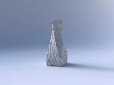 Vase twisted squeezed quadratic with bubbles 3D print model