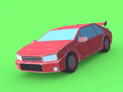 Sports Car - Stylized Race Car Pack Low-poly 3D model