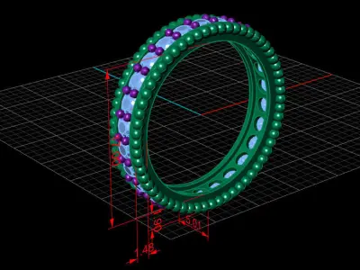 3D model ring design 3D print model
