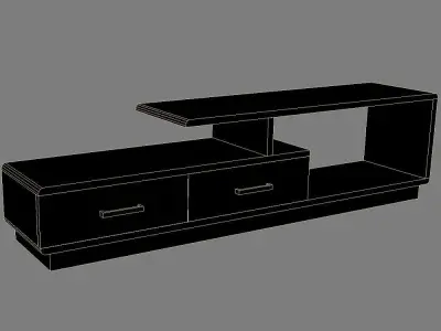 Curbstone under the TV 2 3D model