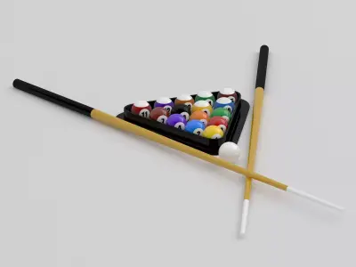 Pool Table Triangle Billiard Triangle 3D model