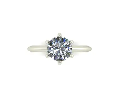Solitaire Diamond Women Enagagement Ring R10 3D print model