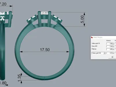 Jewelry Ring Gold 3D print model 29