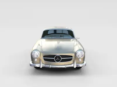 Mercedes 190SL with Interior Hard Top rev 3D model