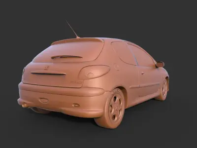 PEUGEOT 206 3D print model