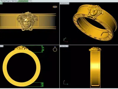 Medusa Ring 3D print model