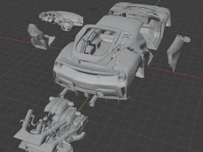 Ferrari 488 Pista 3D print model