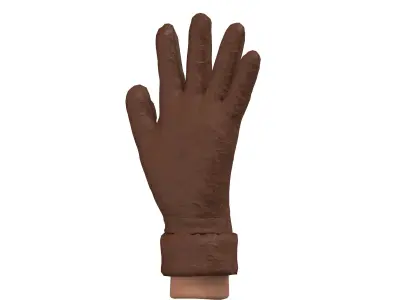 leather gloves  3D model