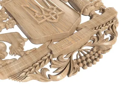 Coat of arms Ukrainian symbols-001 3D model