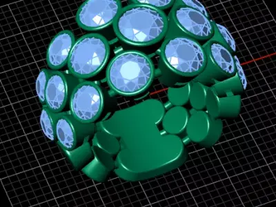 bazel setting round diamond jewelry ring  3D print model