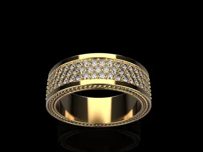 Wedding ring model 670 3D print model