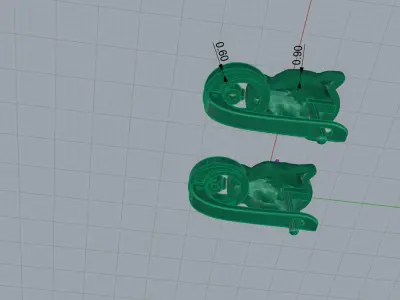 Panther Earrings 40298 3D print model