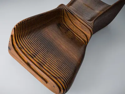 Modern Parametric Bench 3D Model 3D model