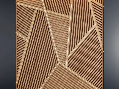 Wood panels 1 Low-poly 3D model
