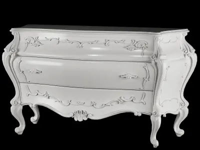 rococo bed 3D model