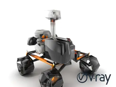 Curiosity Mars Rover Robotic Exploration Model Pack Low-poly 3D model