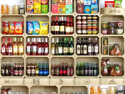 StoreShelf grocery store 3D model