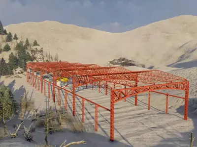 Steel construction 3D model