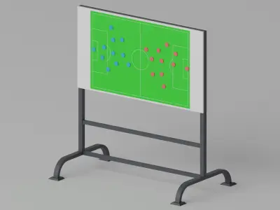 Football Soccer Tactical Board 3D model