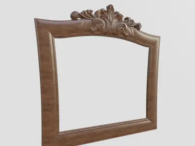 Wood Carved Frame 3D print model buy