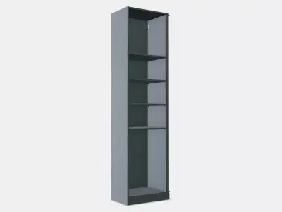PAX Add-on corner unit with 4 shelves 8 3D model
