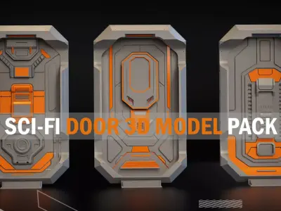 Sci-Fi Door 3D Model Pack vol1 3D model