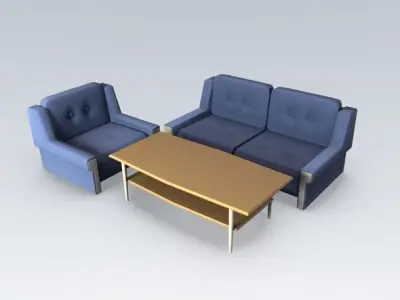 Furniture assets Free low-poly 3D model