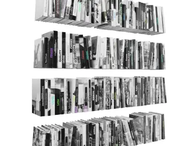 Books 150 pieces 2-2-5 Low-poly 3D model