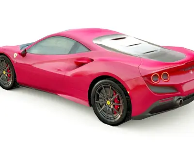 Ferrari F8 Tributo 2021 lowpoly Low-poly 3D model