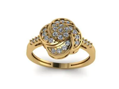 engagement ring for daimonds 3D print model