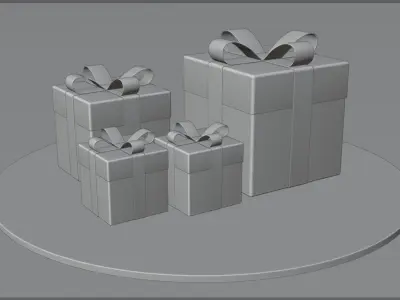 Christmas and Birthday Present Boxes 3D model